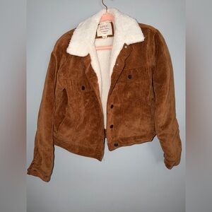 Ashley By 26 International Brown Teddy Jacket with Cream Lining